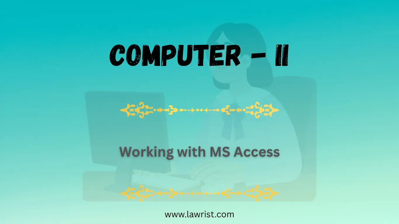 Working with MS Access | Computer